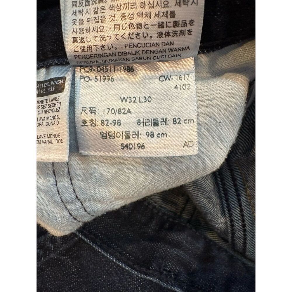 Levi's 511 Mens Dark Denim Straight Jeans Size 32 Blue - Picture 9 of 9